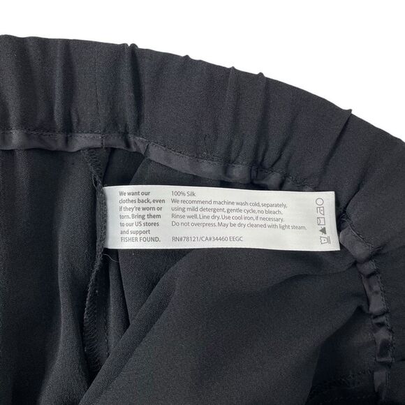 Eileen Fisher System black 100% silk pull on pants Size‎ M - Picture 8 of 8